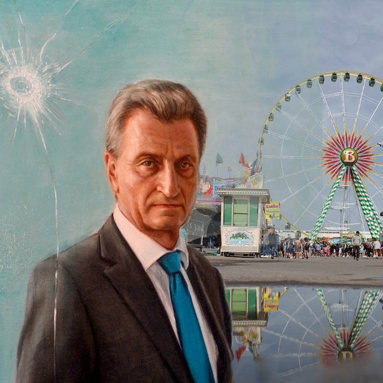 Wochenendrückblick mit Günther Oettinger und Frühlingsfest. (Foto: dpa Bildfunk, picture alliance / dpa | Montage: SWR)