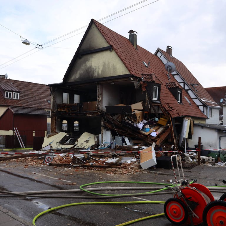 In Stuttgart-Vaihingen gab es am Mittwoch eine Explosion in einem Wohnhaus. (Foto: 7aktuell.de | Andreas Werner)