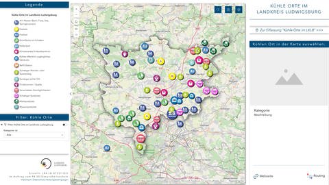 Die "Cool Map" des Landratsamtes Ludwigsburg.