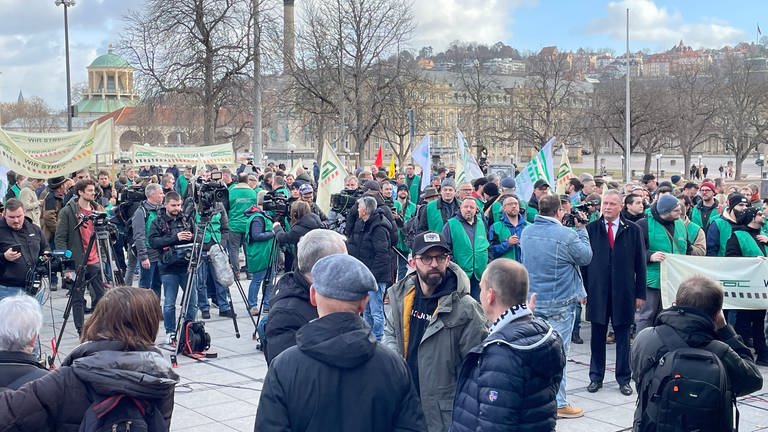 Kundgebung der GDL in Stuttgart am 25. Januar 2024 (Foto: SWR, SWR)