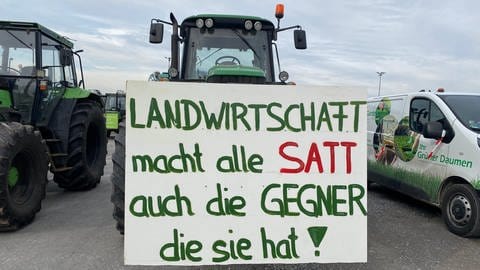 Landwirtinnen und Landwirte aus ganz Baden-Württemberg demonstrieren auf dem Cannstatter Wasen in Stuttgart. (Foto: SWR, Diana Hörger)