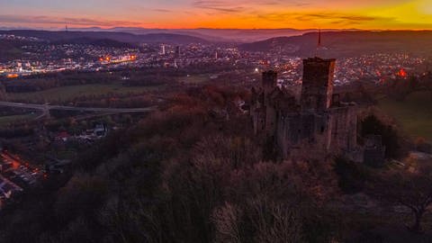 Burg Rötteln bei Sonnuntergang (Foto: SWR, Kevin  Stachorowski)