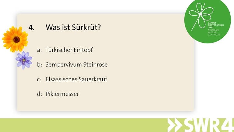 Quiz zur Landesgartenschau in Neuenburg 2022 (Foto: SWR)