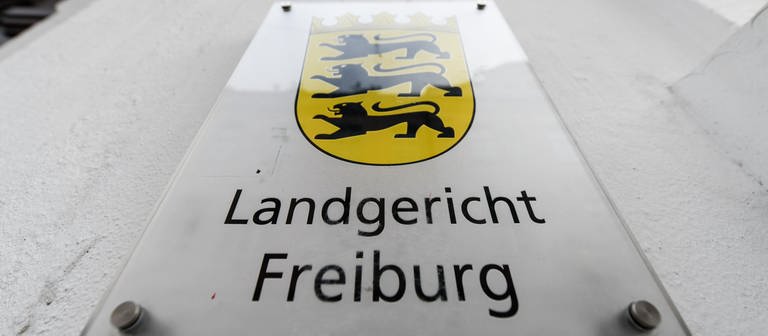 Gebäude-Schild mit Aufschrift "Landgericht Freiburg" (Foto: dpa Bildfunk, picture alliance/Patrick Seeger/dpa)