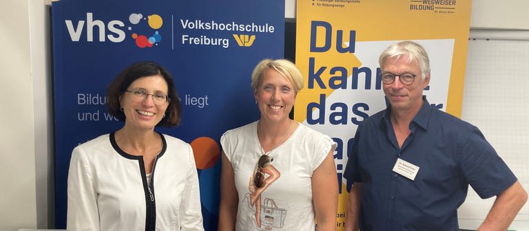 Obergföll mit Freiburgs Schulbürgermeisterin Buchheit (Foto: SWR)