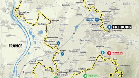 Hier fahren die Radprofis der Deutschlandtour in der Region Freiburg lang. (Foto: Deutschland Tour)