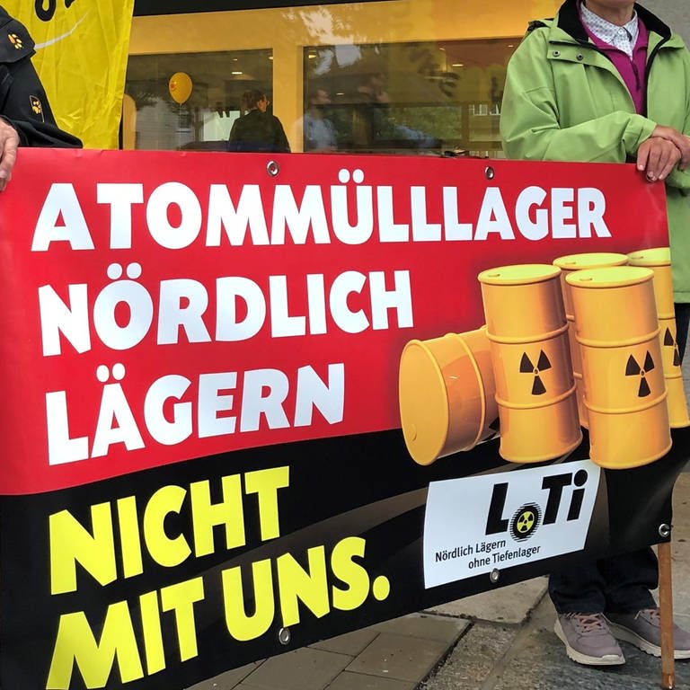 Protest gegen das geplante Atommüllendlager in der benachbarten Schweiz (Archiv). (Foto: dpa Bildfunk, Christian Böhmer)