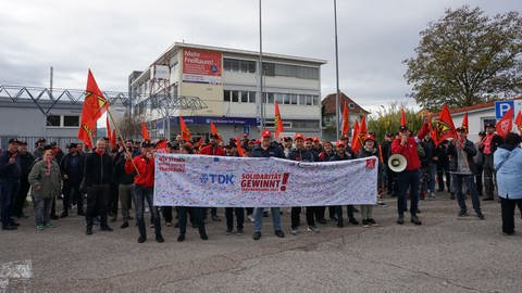 Die Gewerkschaft IG Metall hatte in Teningen (Kreis Emmendingen) zum Warnstreik aufgerufen. (Foto: IG Metall Freiburg)
