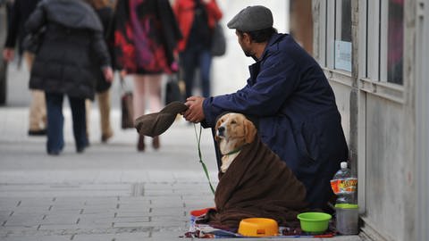 Für Obdachlose sind Hunde wichtige Begleiter. (Foto: picture-alliance / Reportdienste, Picture Alliance)
