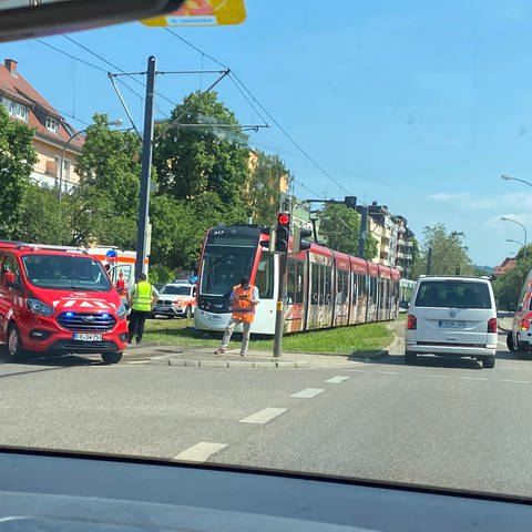 Straßenbahn-Unfall in Freiburg-Vauban (Foto: SWR)