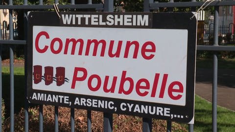 Protest in Wittelsheim gegen die Versiegelung der Giftmülldeponie Stocamine (Foto: France3)
