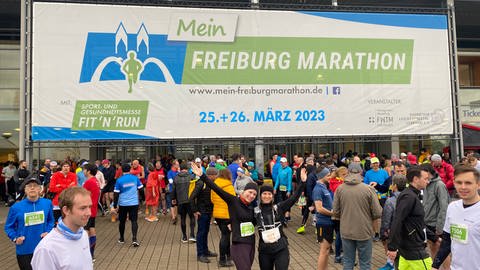 Rund 13.000 Menschen waren zum Freiburg-Marathon 2023 angemeldet. (Foto: SWR, Sebastian Bargon)