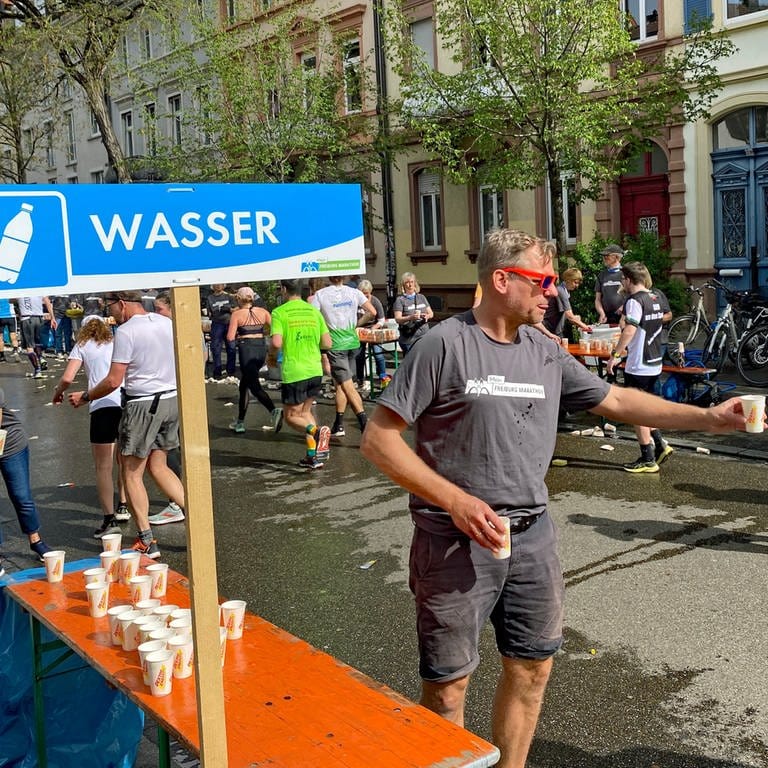 Wasserstand beim Marathon (Foto: SWR, Sebastian Bargon)