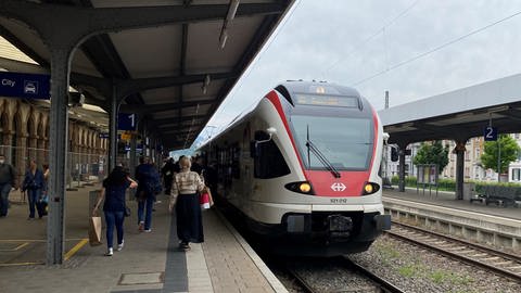 Schweizer S-Bahn im Bahnhof Lörrach (Foto: SWR, Katharina Seeburger)