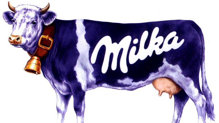 Das undatierte Milka-Foto zeigt die lila Milka-Kuh, mit der das Unternehmen für Schokolade wirbt.  (Foto: dpa Bildfunk, Picture Alliance)