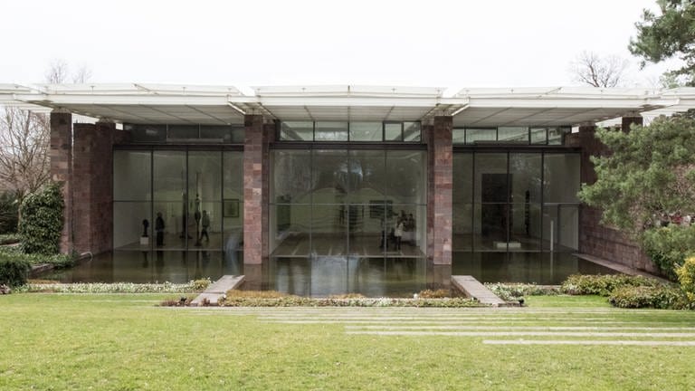 Fensterfront und Teich der Fondation Beyeler (Foto: dpa Bildfunk, Patrick Seeger)