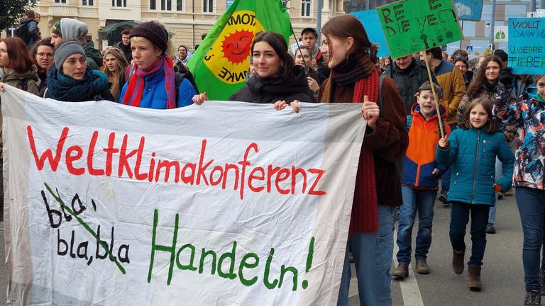 Freiburger Kinder und Jugendliche bei Klimaprotest (Foto: SWR, Felix Gruber)