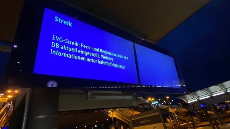 Wegen des bundesweiten Warnstreiks stehen Züge und Busse still am Hauptbahnhof in Freiburg. (Foto: SWR, Owusu Künzel)