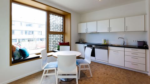 Küche in einem Familien-Appartement vom Elternhaus des Fördervereins für krebskranke Kinder