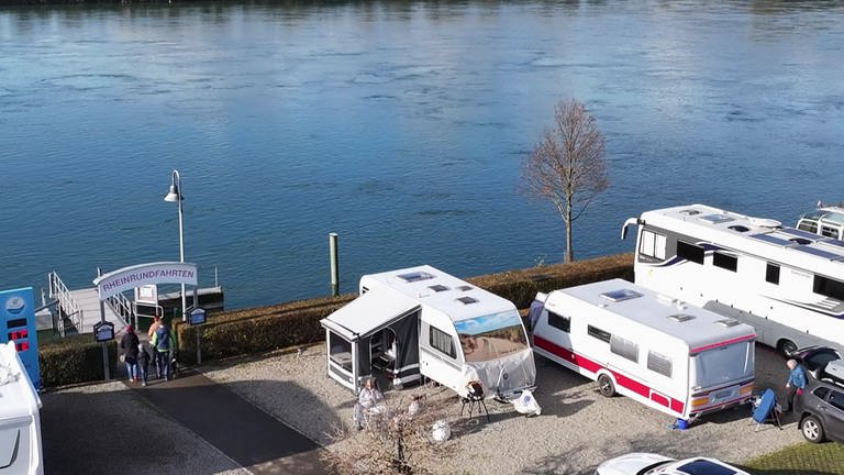 Impressionen vom Wintercamping am Rhein bei Waldshut (Foto: SWR, Kamera: Lennart Schweizer)
