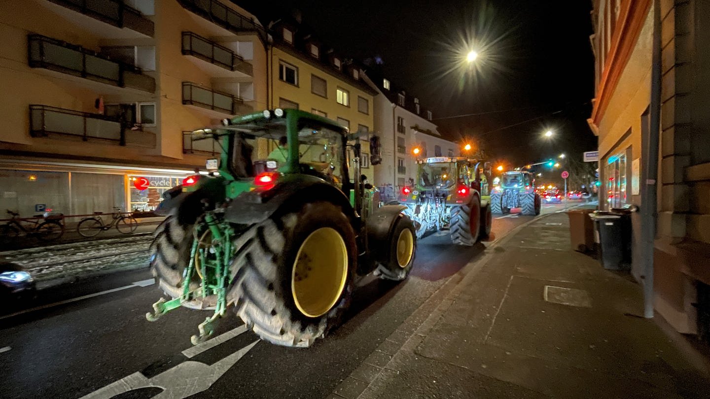 Bauernproteste Freiburg Innenstadt (Foto: SWR)