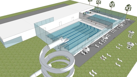 Ein Architekten-Entwurf für ein neues Stadtteilbad im Stadtteil Villingen. (Foto: Stadt Villingen-Schwenningen/ Architekturbüro Fritz)