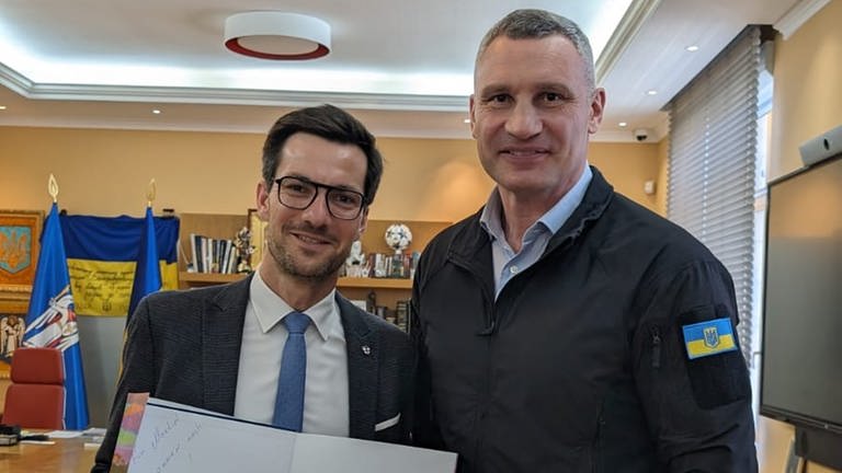 Horn darf wiederkommen: Kiews Bürgermeister Klitschko hat Freiburgs Oberbürgermeister eine sogenannte 