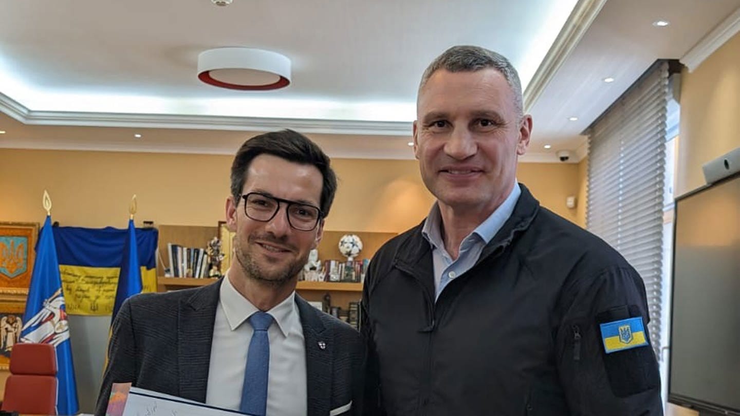 Horn darf wiederkommen: Kiews Bürgermeister Klitschko hat Freiburgs Oberbürgermeister eine sogenannte 