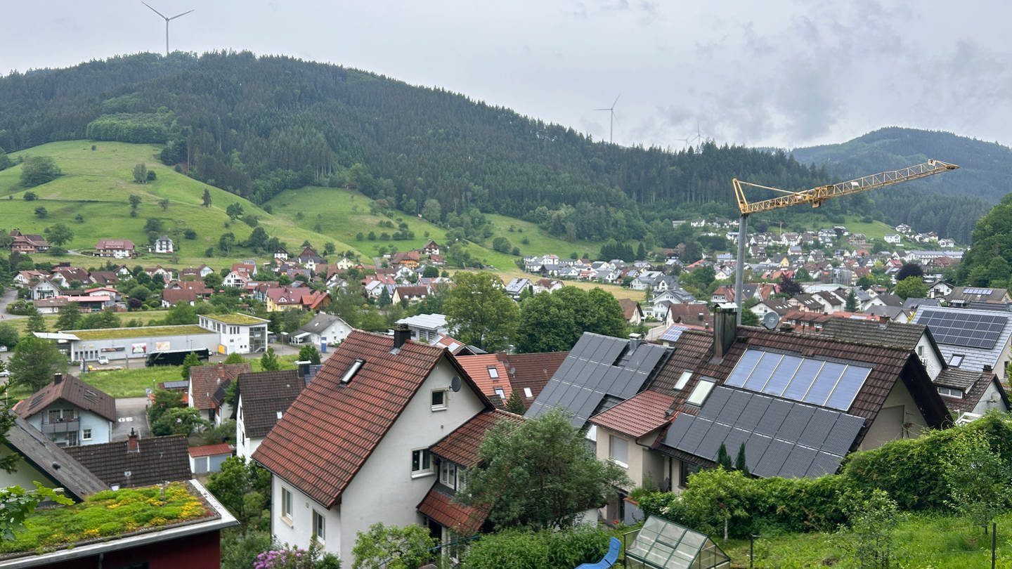 Die Siedlungsgemeinschaft Wolfach-Oberwolfach besteht aus rund 50 Häusern. Immer mehr haben Solaranlagen auf dem Dach. (Foto: SWR, Louise Schöneshöfer)