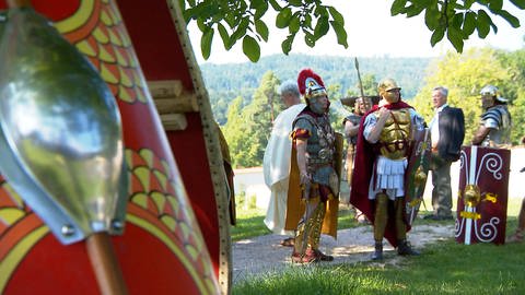 Römische Soldaten im Römischen Freilichtmuseum in Hechingen-Stein (Foto: SWR, Daniel Lam)