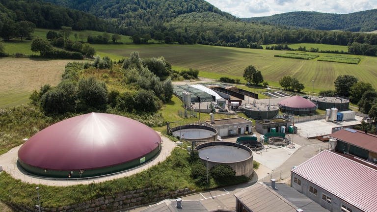 Biogasanlage Unterer Lindenhof Eningen (Foto: Pressestelle, Universität Hohenheim, Benjamin Ohnmacht)
