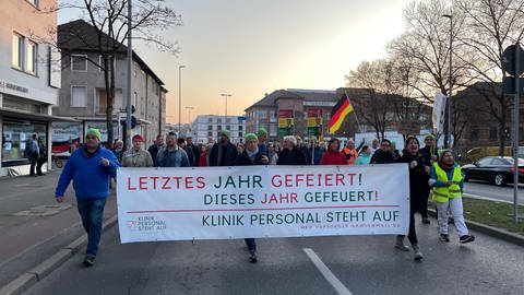 Rund 2000 Demonstranten am 26. März in Reutlingen (Foto: SWR)