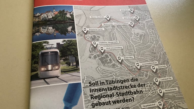 Broschüre der Stadtverwaltung über die Innenstadtstrecke der Regionalstadtbahn  (Foto: SWR)