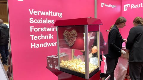 Popcornmaschine der Stadt Reutlingen auf der Binea (Foto: SWR, Ghiba, Nadine)