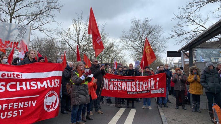 Demo Mössinger Generalstreik (Foto: SWR)