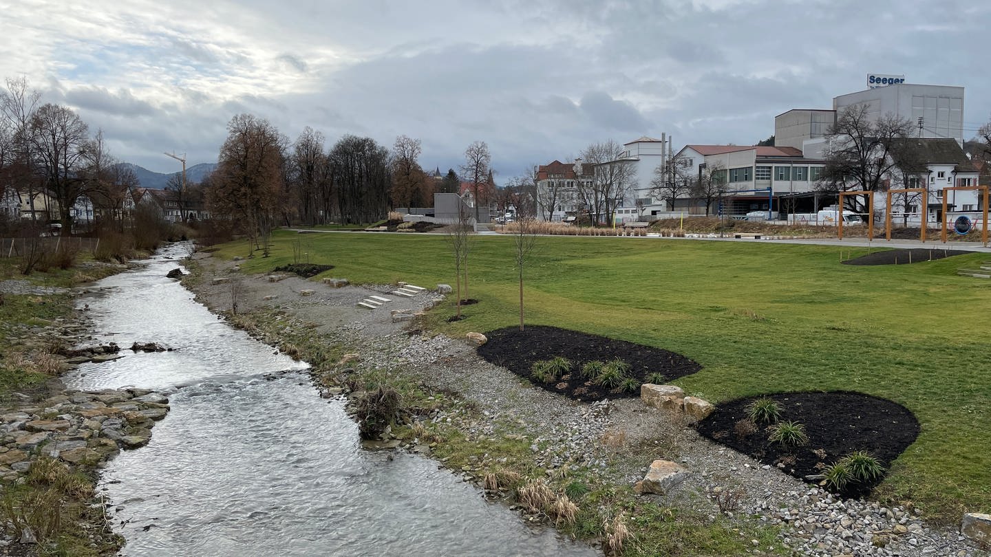Neu gestaltetes Ufer der Eyach für die Gartenschau Balingen (Foto: SWR, Magdalena Knöller)