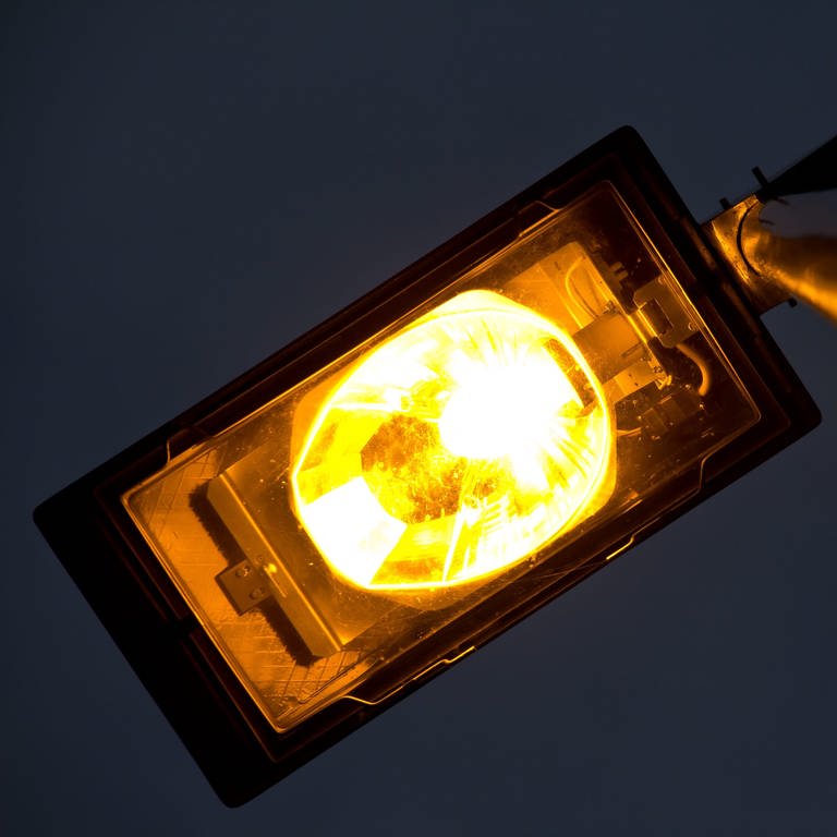 Straßenlaterne, die im Dunklen leuchtet (Foto: picture-alliance / Reportdienste, Picture Alliance)