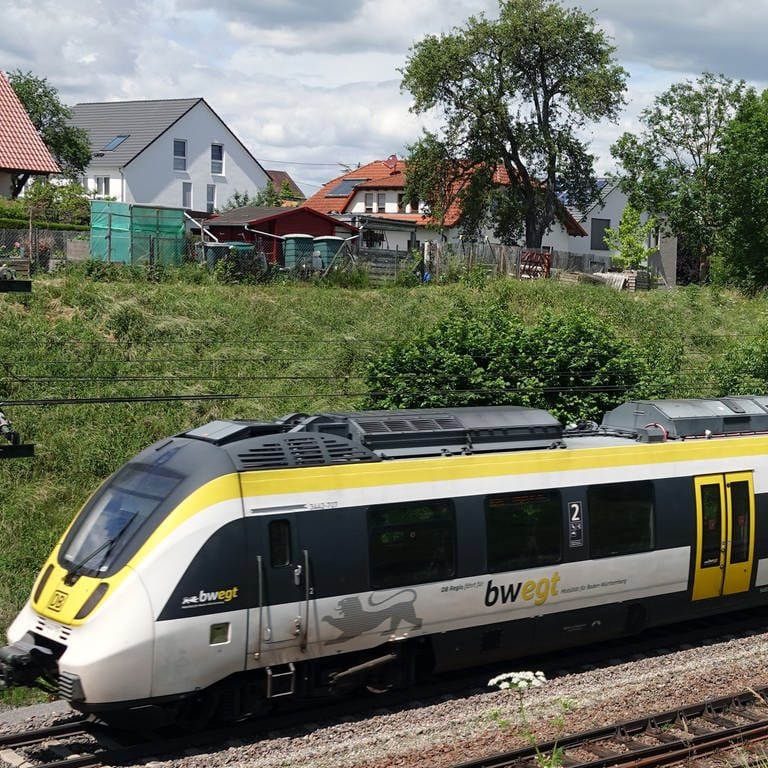 Zug fährt auf der Gäubahn-Strecke (Foto: dpa Bildfunk, Christian Johner)