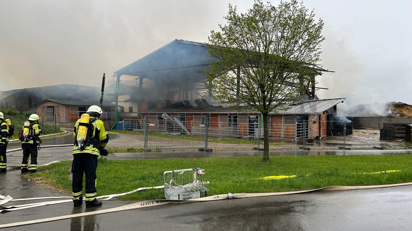 Bauernhof brennt in Ofterdingen (Foto: SWR, Neumann, Matthias)