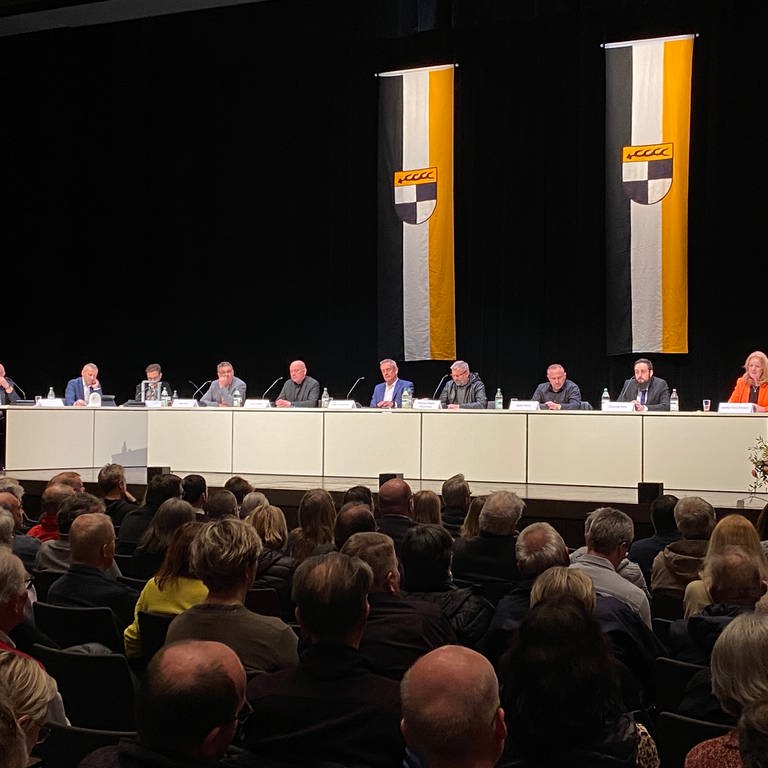 Sechs Männer und eine Frau wollen OB in Balingen werden und den amtierenden Oberbürgermeister Reitemann beerben. (Foto: SWR, SWR / Schwarz)