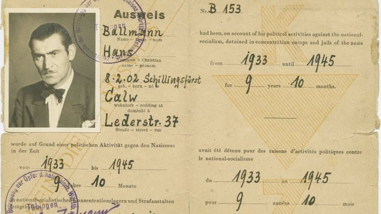 Portraitbild von Hans Allmann aus seinem Ausweis (Foto: Pressestelle, Stadt Calw)