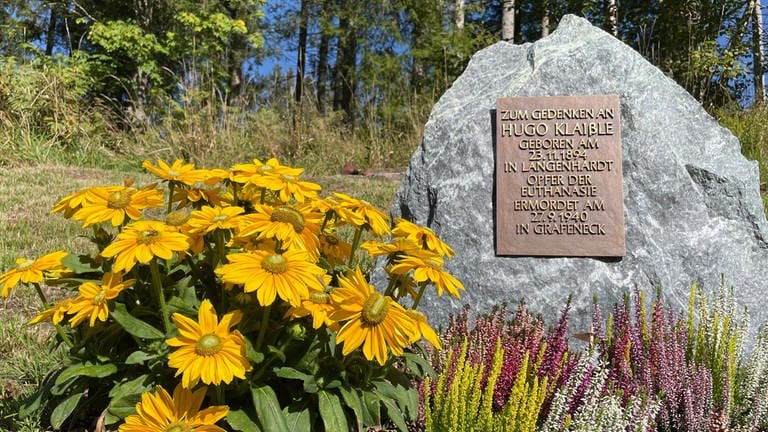 Ein Stein mit Gedenktafel erinnert an Opfer des Nationalsozialismus aus Freudenstadt (Foto: SWR, Magdalena Knöller)