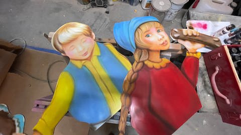 Hensel und Gretel als Airbrush-Figuren