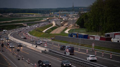 Im Mai 2019 sah die Baustelle auf der A8 bei Merklingen (Alb-Donau-Kreis) noch so aus. (Foto: IMAGO, IMAGO / vmd-images)