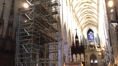 Im Chorraum des Ulmer Münsters wird es eine neue Orgel geben. Sie wird wie ein Schwalbennest an der Wand hängen. (Foto: SWR, Verena Hussong)