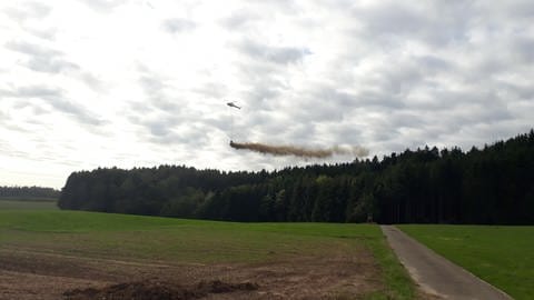 In den Wäldern des Ostalbkreises bringen Hubschrauber ab Montag (18.7.2022) Kalk aus, damit sich die Böden verbessern. (Foto: Pressestelle, Landratsamt Ostalbkreis)