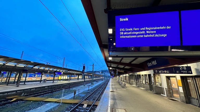 Am Montagmorgen ist nichts los am Ulmer Hauptbahnhof. Reisende haben offenbar umgeplant.  (Foto: SWR, Volker Wüst)