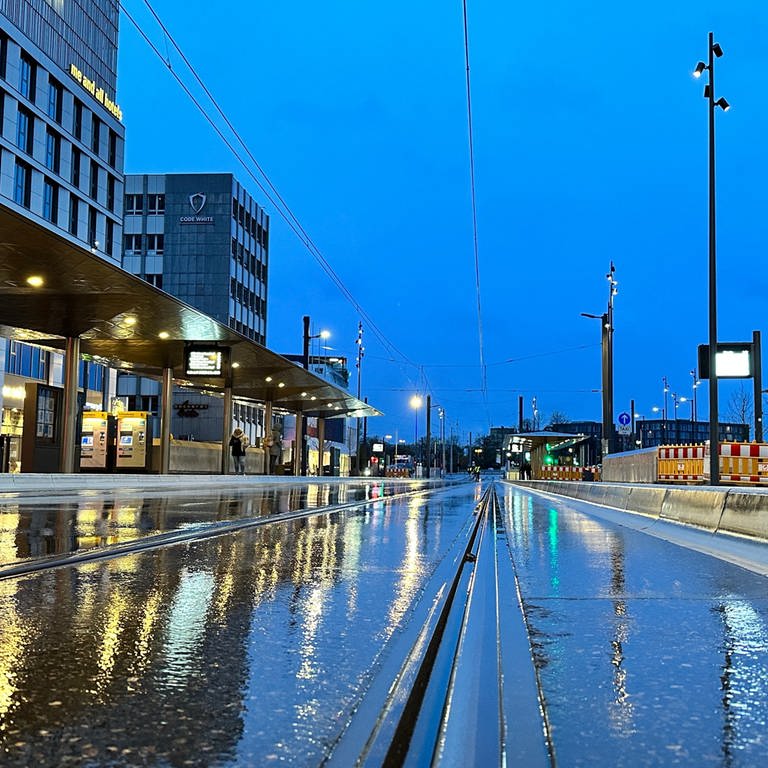 Großer Streiktag: Kaum Busse und keine Züge am Montagmorgen in Ulm. (Foto: SWR, Volker Wüst)
