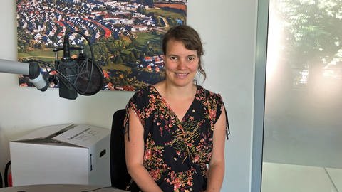 Miriam Stock im SWR-Studio Aalen: Sprecherin Interkulturalität und Integration 