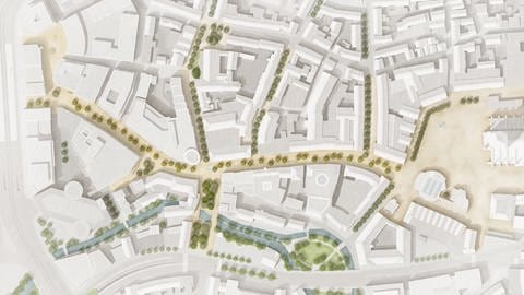 Ein Lageplan der neuen Ulmer Innenstadt (Foto: Stadt Ulm)
